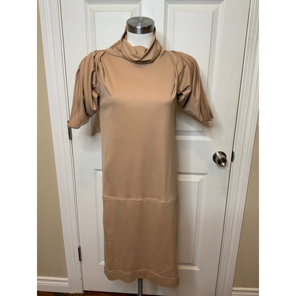 Vivienne Westwood Anglomania Flesh Tan Turtleneck Punkature Dress NWT $912, Sz M